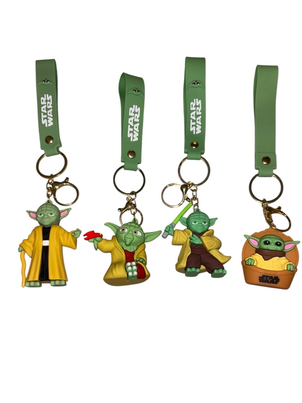 Keychain Bundle | Silicone Wristlet | Grogu | Mandalorian | Set of 4